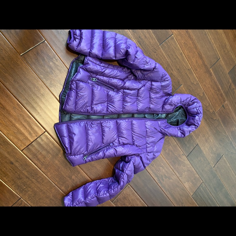 Purple puffer ladies jacket